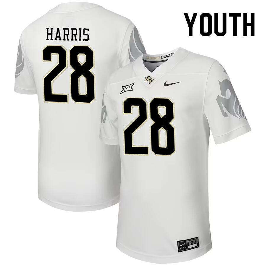 Youth #28 Andrew Harris UCF Knights Big 12 Conference College Football Jerseys Stitched-Black